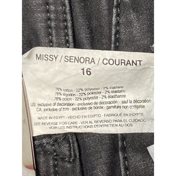 Gloria Vanderbilt Vintage 80's Mid Rise Black Wash Tapered Leg Jeans Size 16 - Picture 6 of 10